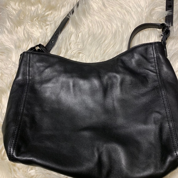 Loeffler Randall Black Leather Crossbody Hobo Bag - Picture 6 of 8
